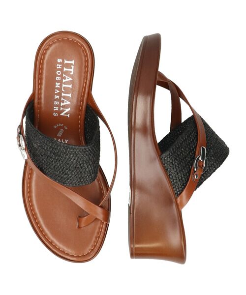 INTER-CHAUSSURES / インター ショシュール サンダル | 【ITALIAN SHOEMAKERS】クロスストラップトングミュールサンダル | 詳細5