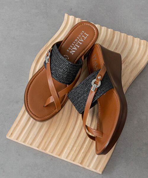 INTER-CHAUSSURES / インター ショシュール サンダル | 【ITALIAN SHOEMAKERS】クロスストラップトングミュールサンダル | 詳細12