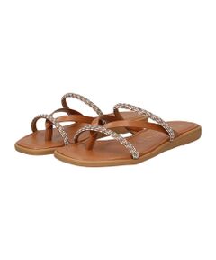 INTER-CHAUSSURES / インター ショシュール サンダル | 【ITALIAN SHOEMAKERS】ダブルビジューストラップトングサンダル