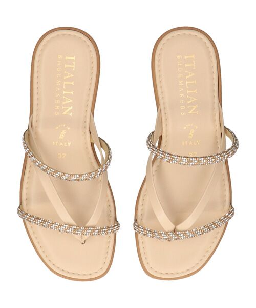 INTER-CHAUSSURES / インター ショシュール サンダル | 【ITALIAN SHOEMAKERS】ダブルビジューストラップトングサンダル | 詳細10