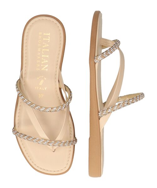 INTER-CHAUSSURES / インター ショシュール サンダル | 【ITALIAN SHOEMAKERS】ダブルビジューストラップトングサンダル | 詳細11