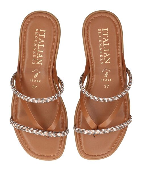 INTER-CHAUSSURES / インター ショシュール サンダル | 【ITALIAN SHOEMAKERS】ダブルビジューストラップトングサンダル | 詳細16