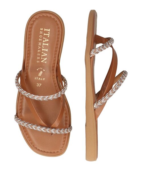 INTER-CHAUSSURES / インター ショシュール サンダル | 【ITALIAN SHOEMAKERS】ダブルビジューストラップトングサンダル | 詳細17