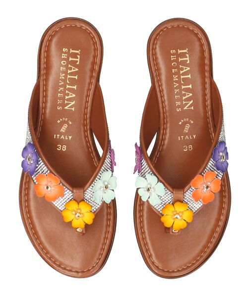 INTER-CHAUSSURES / インター ショシュール サンダル | 【ITALIAN SHOEMAKERS】ビジューストラップフラワートングサンダル | 詳細5