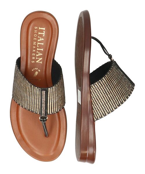 INTER-CHAUSSURES / インター ショシュール サンダル | 【ITALIAN SHOEMAKERS】センターラインストーントングサンダル | 詳細5