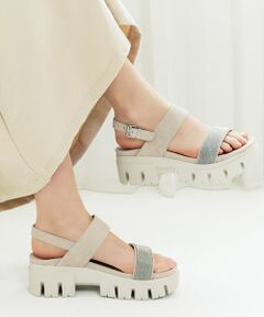 INTER-CHAUSSURES / インター ショシュール サンダル | 【bossola】厚底ボリュームソールダブルベルトサンダル