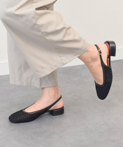INTER-CHAUSSURES/インター ショシュール 【ANGEL ALARCON】ラウンドトウメッシュバックバンド ブラックコンビ 38 INTER-CHAUSSURES/インター ショシュール 【ANGEL ALARCON】ラウンドトウメッシュバックバンド ブラックコンビ 38