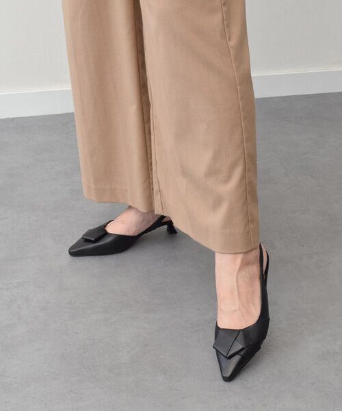 INTER-CHAUSSURES/インター ショシュール 【ANGEL ALARCON】ノットオーナメントバックバンドパンプス ブラック 35 INTER-CHAUSSURES/インター ショシュール 【ANGEL ALARCON】ノットオーナメントバックバンドパンプス ブラック 35