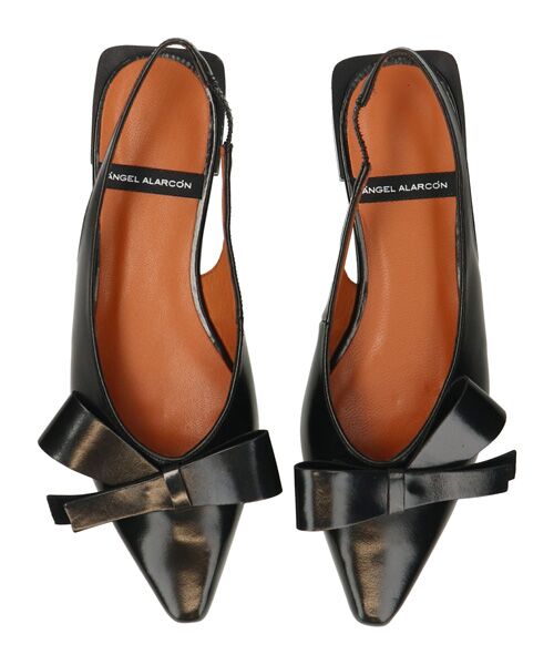 INTER-CHAUSSURES / インター ショシュール パンプス | 【ANGEL ALARCON】ポインテッドトウローヒールリボンパンプス | 詳細5