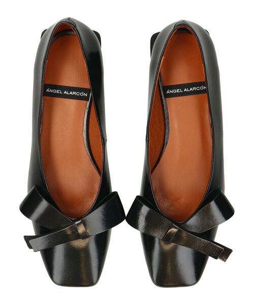 INTER-CHAUSSURES / インター ショシュール パンプス | 【ANGEL ALARCON】スクエアトウローヒールリボンパンプス | 詳細5