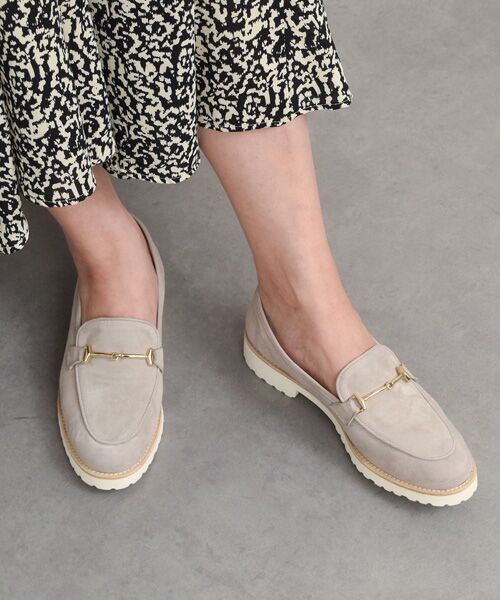 INTER-CHAUSSURES/インター ショシュール 【PASCUCCI】ラウンドトウタンクソールビットローファー ライトグレースウェード 36 INTER-CHAUSSURES/インター ショシュール 【PASCUCCI】ラウンドトウタンクソールビットローファー ライトグレースウェード 36