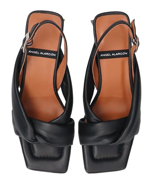 INTER-CHAUSSURES / インター ショシュール サンダル | 【ANGEL ALARCON】スクエアトウチャンキーヒールサンダル | 詳細4