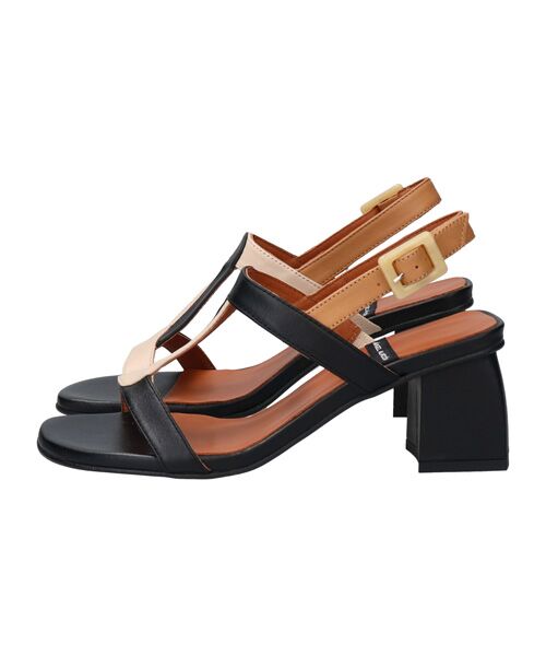 INTER-CHAUSSURES / インター ショシュール サンダル | 【ANGEL ALARCON】カラーコンビチャンキーヒールサンダル | 詳細1