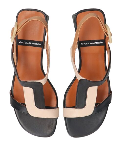 INTER-CHAUSSURES / インター ショシュール サンダル | 【ANGEL ALARCON】カラーコンビチャンキーヒールサンダル | 詳細4