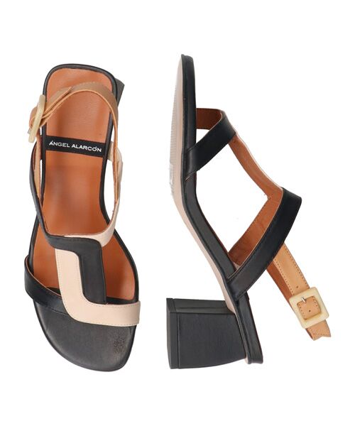 INTER-CHAUSSURES / インター ショシュール サンダル | 【ANGEL ALARCON】カラーコンビチャンキーヒールサンダル | 詳細5