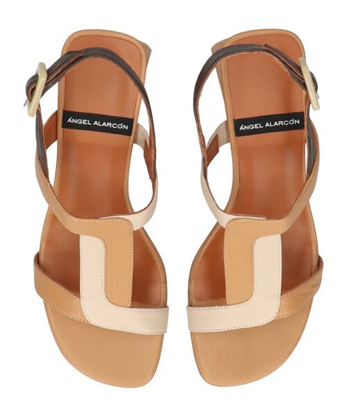 INTER-CHAUSSURES / インター ショシュール サンダル | 【ANGEL ALARCON】カラーコンビチャンキーヒールサンダル | 詳細18