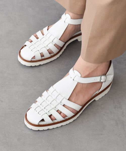 INTER-CHAUSSURES/インター ショシュール 【PASCUCCI】タンクソールグルカサンダル ホワイト 36 INTER-CHAUSSURES/インター ショシュール 【PASCUCCI】タンクソールグルカサンダル ホワイト 36