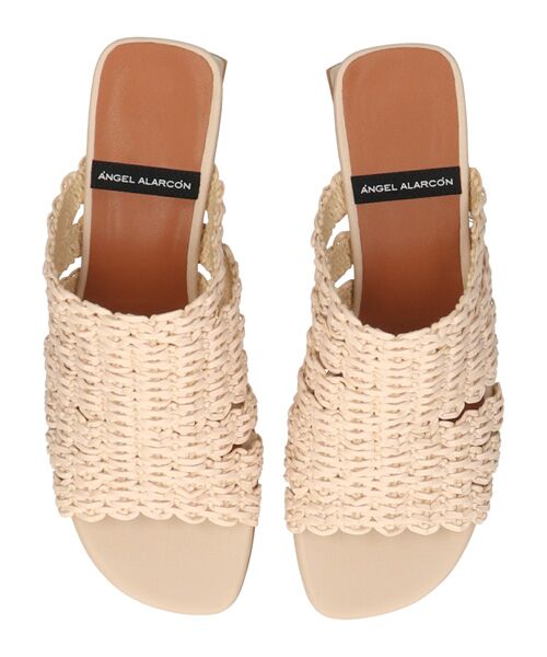INTER-CHAUSSURES / インター ショシュール サンダル | 【ANGEL ALARCON】ローヒールラフィアサンダル | 詳細11