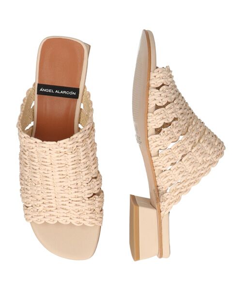 INTER-CHAUSSURES / インター ショシュール サンダル | 【ANGEL ALARCON】ローヒールラフィアサンダル | 詳細12