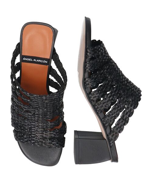 INTER-CHAUSSURES / インター ショシュール サンダル | 【ANGEL ALARCON】チャンキーヒールラフィアサンダル | 詳細5