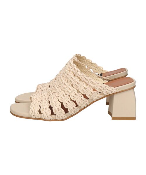 INTER-CHAUSSURES / インター ショシュール サンダル | 【ANGEL ALARCON】チャンキーヒールラフィアサンダル | 詳細8
