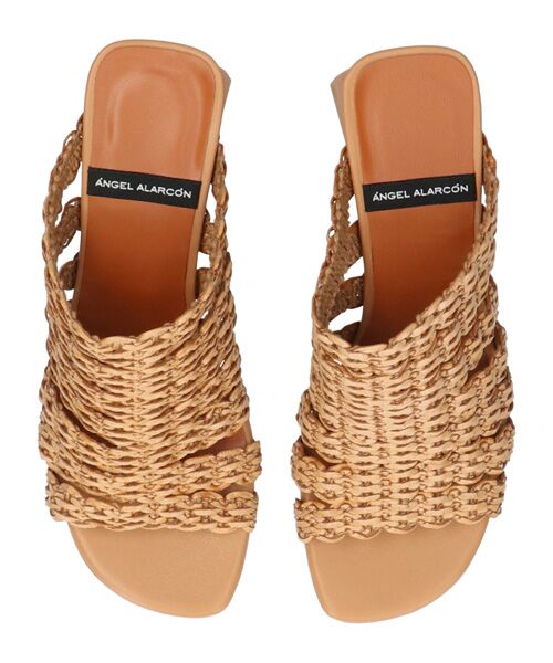 INTER-CHAUSSURES / インター ショシュール サンダル | 【ANGEL ALARCON】チャンキーヒールラフィアサンダル | 詳細18