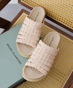 INTER-CHAUSSURES / インター ショシュール サンダル | 【ANGEL ALARCON】フットベッドラフィアサンダル