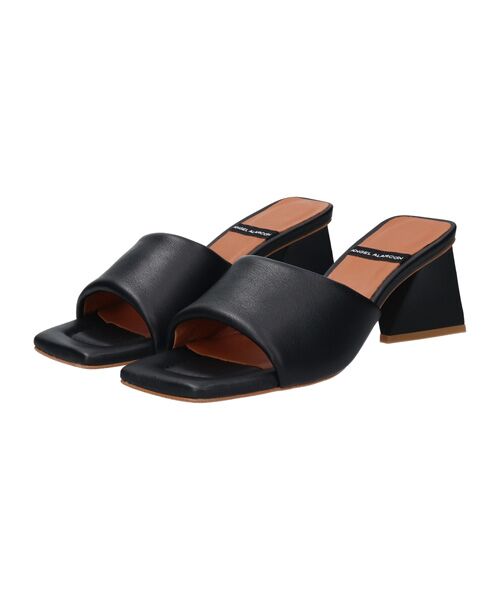 INTER-CHAUSSURES/インター ショシュール 【ANGEL ALARCON】スクエアトウミュールサンダル ブラック 38 INTER-CHAUSSURES/インター ショシュール 【ANGEL ALARCON】スクエアトウミュールサンダル ブラック 38