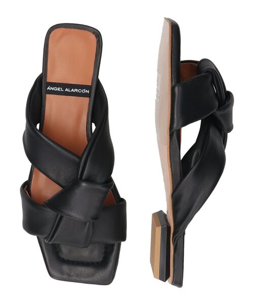INTER-CHAUSSURES / インター ショシュール サンダル | 【ANGEL ALARCON】スクエアトウローヒールノットサンダル | 詳細5