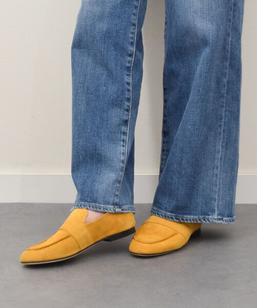 INTER-CHAUSSURES/インター ショシュール 【JVAM】ラウンドトウサケットシューズ イエロースウェード 38 INTER-CHAUSSURES/インター ショシュール 【JVAM】ラウンドトウサケットシューズ イエロースウェード 38