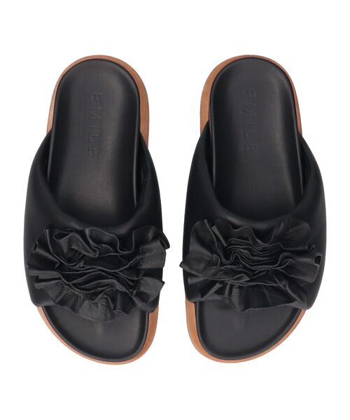 INTER-CHAUSSURES / インター ショシュール サンダル | 【EMILE】ビッグコサージュフットベッドサンダル | 詳細4