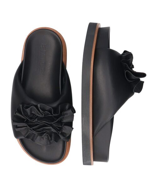 INTER-CHAUSSURES / インター ショシュール サンダル | 【EMILE】ビッグコサージュフットベッドサンダル | 詳細5