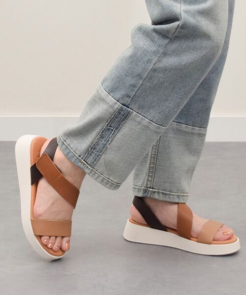 INTER-CHAUSSURES/インター ショシュール 【OH MY SANDALS】クッションインソール厚底サンダル ブラウンコンビ 37 INTER-CHAUSSURES/インター ショシュール 【OH MY SANDALS】クッションインソール厚底サンダル ブラウンコンビ 37
