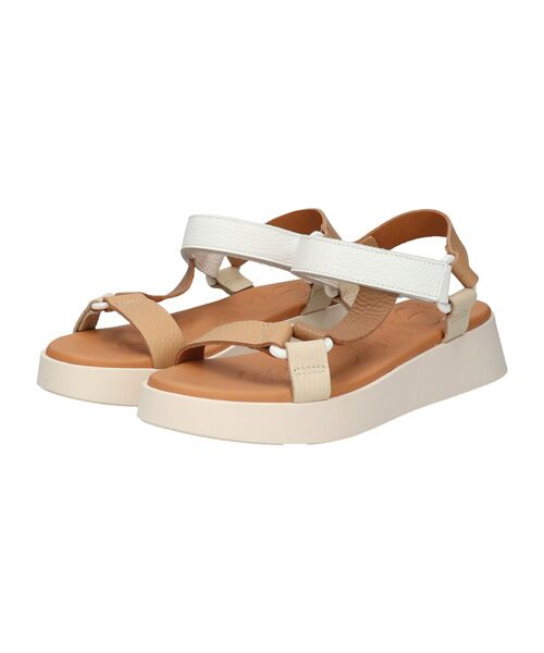INTER-CHAUSSURES/インター ショシュール 【OH MY SANDALS】カラーコンビ厚底ベルクロサンダル ホワイトコンビ 39 INTER-CHAUSSURES/インター ショシュール 【OH MY SANDALS】カラーコンビ厚底ベルクロサンダル ホワイトコンビ 39