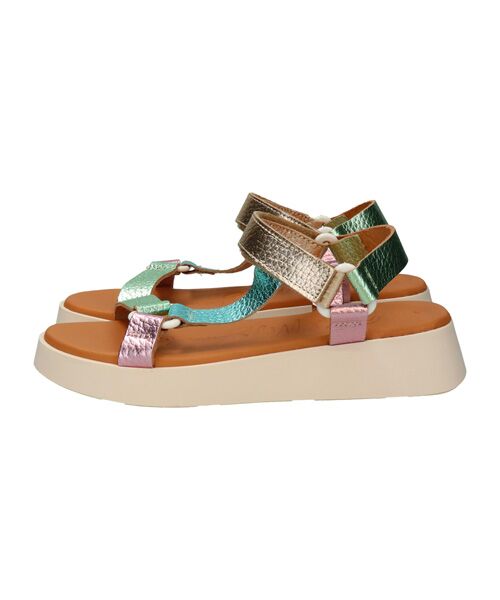INTER-CHAUSSURES / インター ショシュール サンダル | 【OH MY SANDALS】カラーコンビ厚底ベルクロサンダル | 詳細7