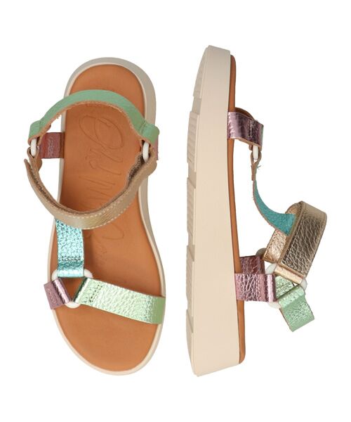 INTER-CHAUSSURES / インター ショシュール サンダル | 【OH MY SANDALS】カラーコンビ厚底ベルクロサンダル | 詳細11