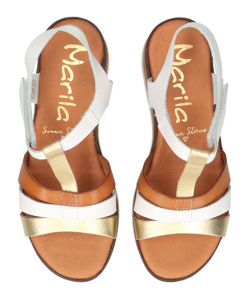 INTER-CHAUSSURES / インター ショシュール サンダル | 【MARILA】カラーコンビウエッジヒールサンダル | 詳細4