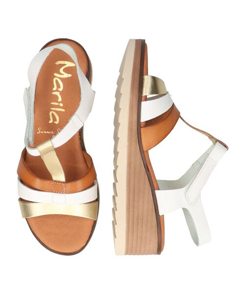 INTER-CHAUSSURES / インター ショシュール サンダル | 【MARILA】カラーコンビウエッジヒールサンダル | 詳細5