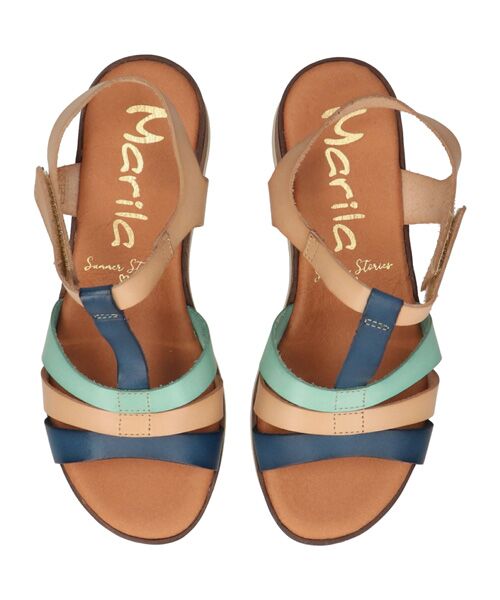 INTER-CHAUSSURES / インター ショシュール サンダル | 【MARILA】カラーコンビウエッジヒールサンダル | 詳細11