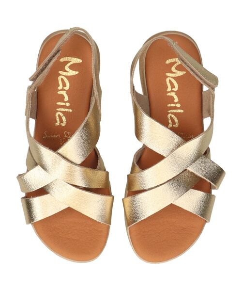 INTER-CHAUSSURES / インター ショシュール サンダル | 【MARILA】厚底メタリックレザーサンダル | 詳細4