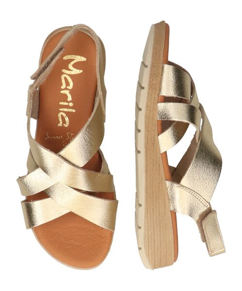 INTER-CHAUSSURES / インター ショシュール サンダル | 【MARILA】厚底メタリックレザーサンダル | 詳細5