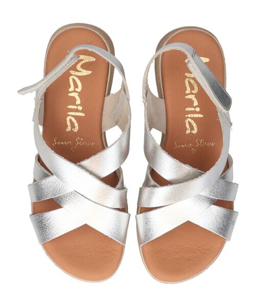 INTER-CHAUSSURES / インター ショシュール サンダル | 【MARILA】厚底メタリックレザーサンダル | 詳細10