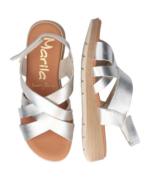 INTER-CHAUSSURES / インター ショシュール サンダル | 【MARILA】厚底メタリックレザーサンダル | 詳細11