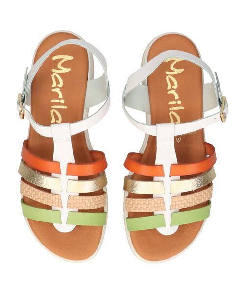 INTER-CHAUSSURES / インター ショシュール サンダル | 【MARILA】異素材コンビホワイトソールサンダル | 詳細4