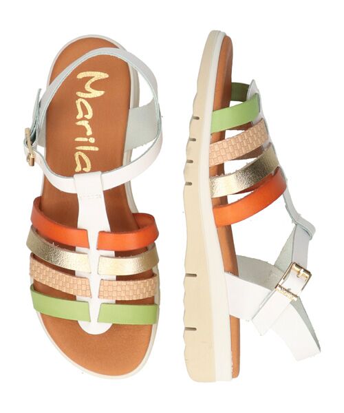 INTER-CHAUSSURES / インター ショシュール サンダル | 【MARILA】異素材コンビホワイトソールサンダル | 詳細5