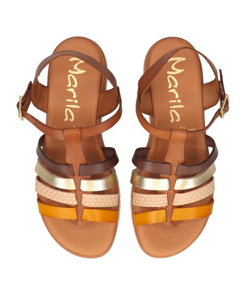 INTER-CHAUSSURES / インター ショシュール サンダル | 【MARILA】異素材コンビホワイトソールサンダル | 詳細10