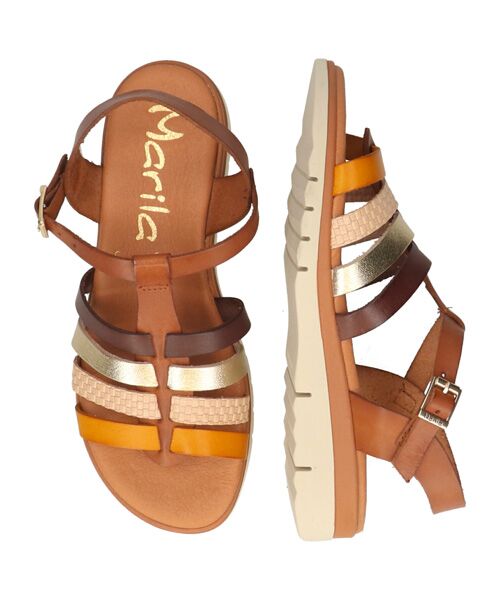 INTER-CHAUSSURES / インター ショシュール サンダル | 【MARILA】異素材コンビホワイトソールサンダル | 詳細11