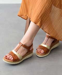 INTER-CHAUSSURES / インター ショシュール サンダル | 【MARILA】異素材コンビ厚底サンダル