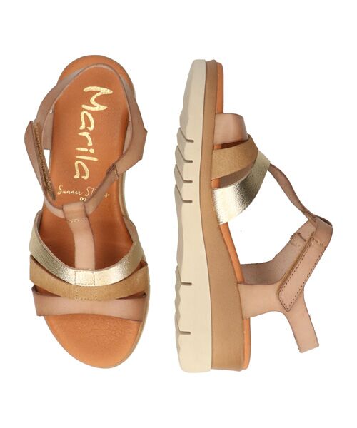 INTER-CHAUSSURES / インター ショシュール サンダル | 【MARILA】異素材コンビ厚底サンダル | 詳細5