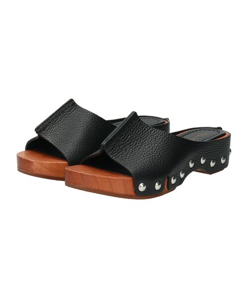 INTER-CHAUSSURES/インター ショシュール 【CLAIRE CHARLOTTE】ローヒールサボミュールサンダル ブラック 36 INTER-CHAUSSURES/インター ショシュール 【CLAIRE CHARLOTTE】ローヒールサボミュールサンダル ブラック 36